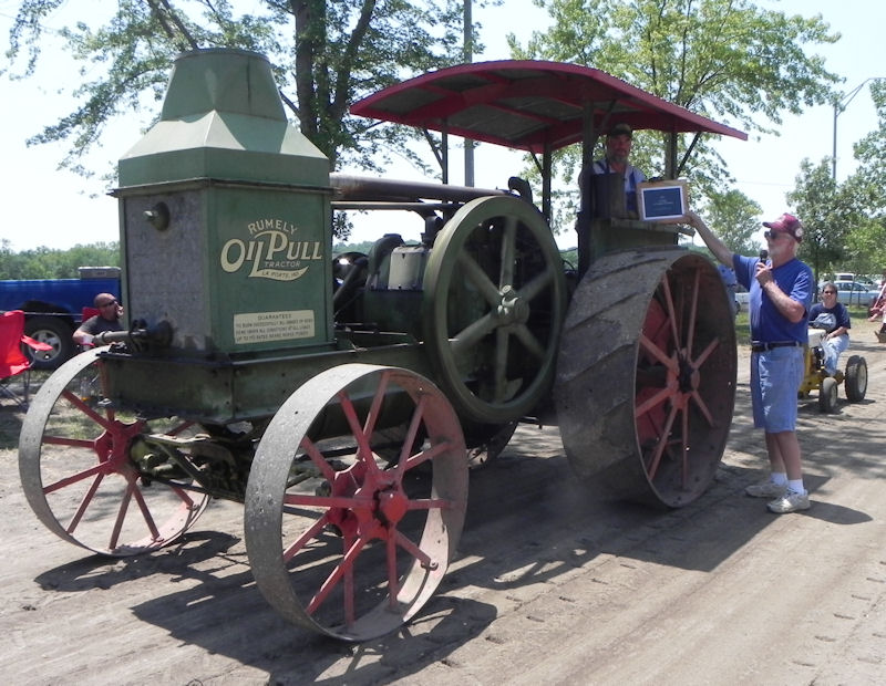 Jerry McGrath on his Rumely Oil Pull